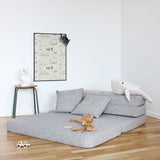 by KlipKlap 3 Fold Sofa Beige With Sand KK 3 Fold Single Multi Grey With Grey KK 120 Cm