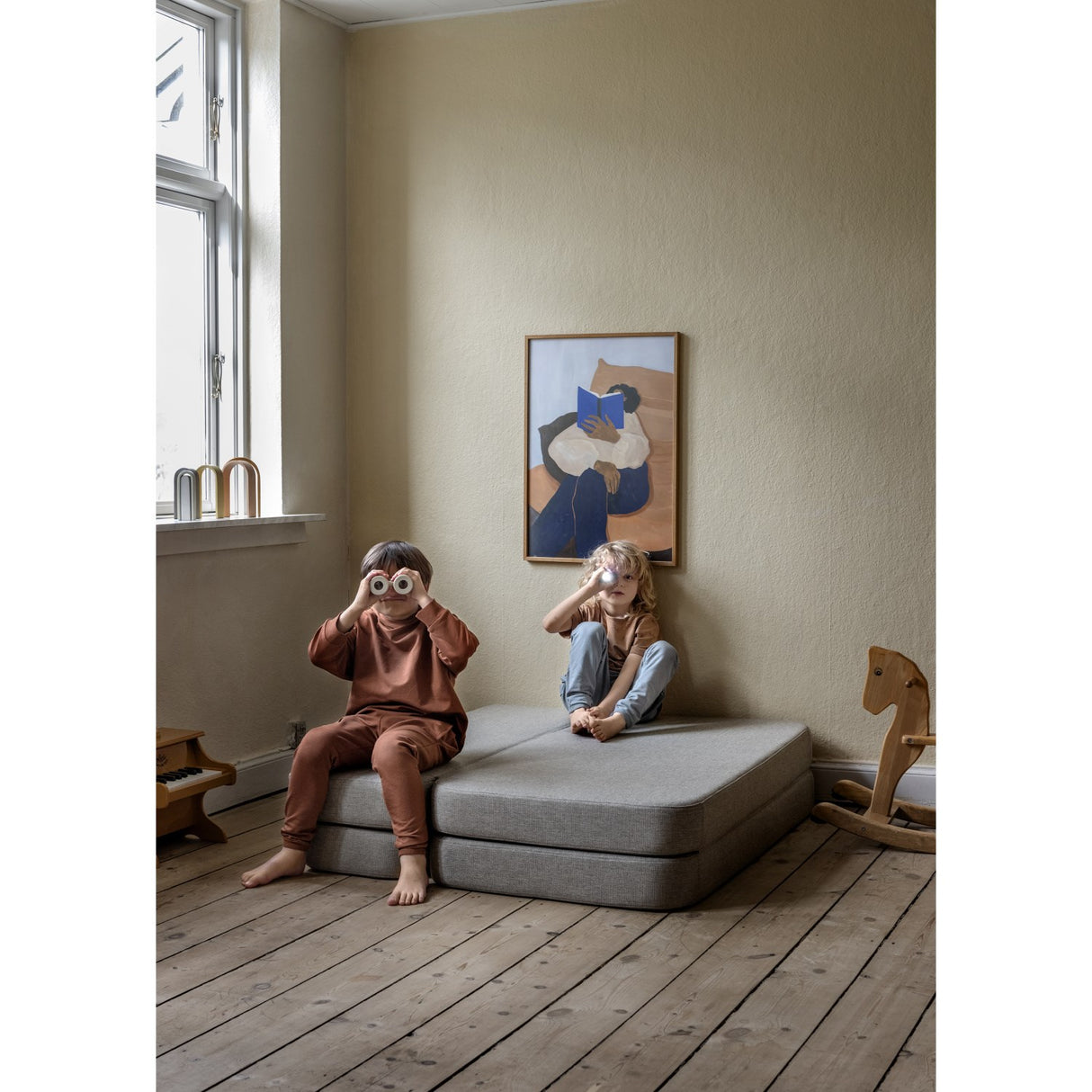 by KlipKlap 3 Fold Sofa Sand With Sand KK 120 Cm