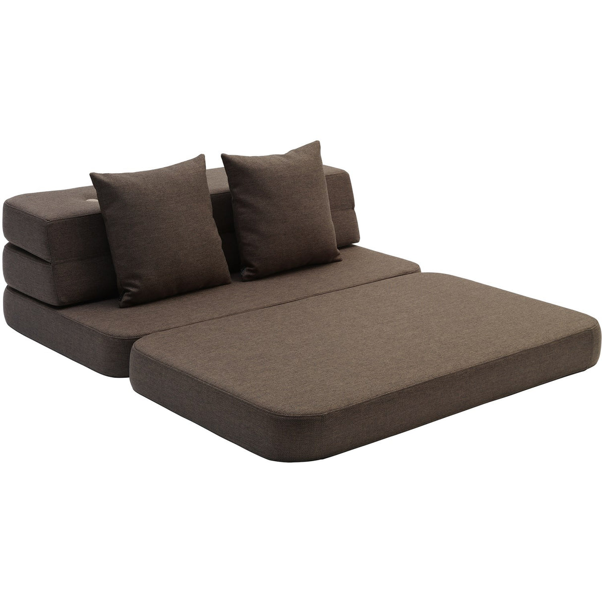 by KlipKlap by KlipKlap Beige With Sand KK 3 Fold Single Brown With Sand KK 3 Fold Sofa 120 Cm