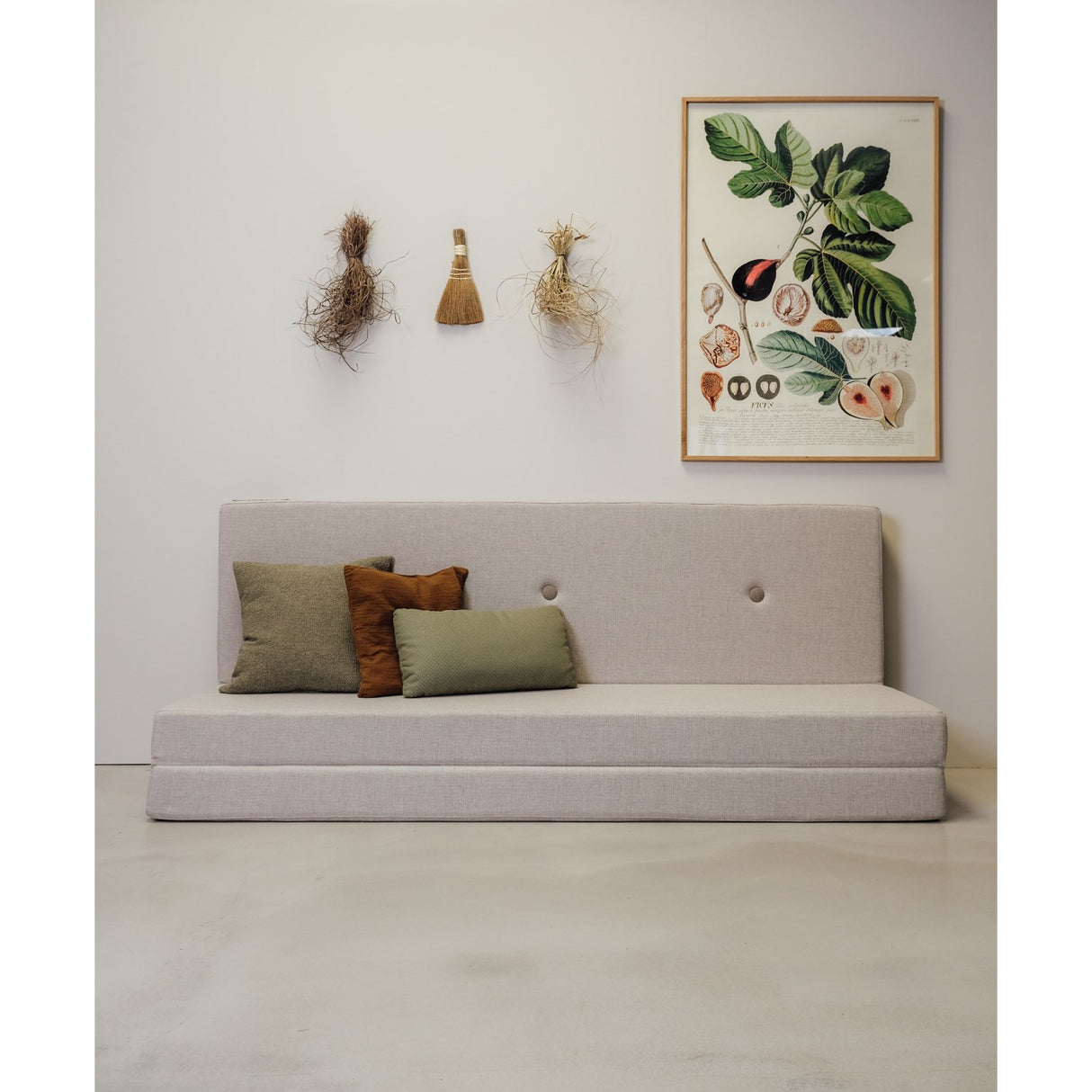 by KlipKlap Foldemadras Beige With Sand KK 3 Fold 180 Cm