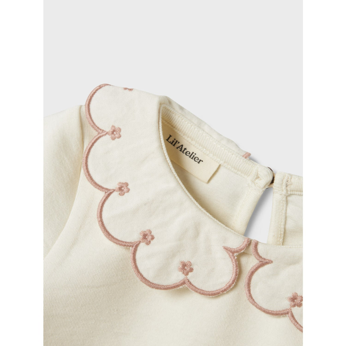 Lil'Atelier Coconut Milk Misty Rose Nmffundo Ss Slim Top Lil