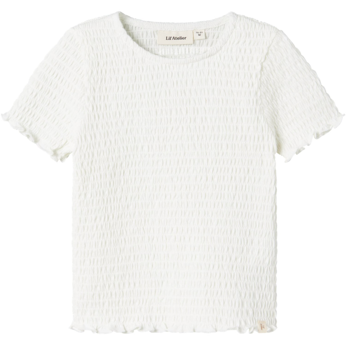 Lil'Atelier Coconut Milk Nmfjacoba Ss Kort Slim Top Lil