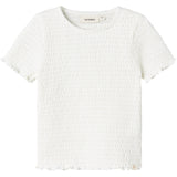 Lil'Atelier Coconut Milk Nmfjacoba Ss Kort Slim Top Lil