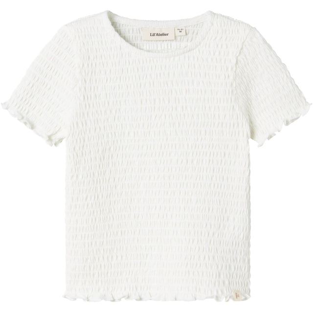 Lil'Atelier Coconut Milk Nmfjacoba Ss Kort Slim Top Lil
