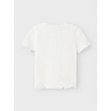 Lil'Atelier Coconut Milk Nmfjacoba Ss Kort Slim Top Lil