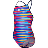 Arena Multi Girl Racing Stripe Badedragt Lightdrop Back