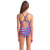 Arena Multi Girl Racing Stripe Badedragt Lightdrop Back