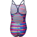 Arena Multi Girl Racing Stripe Badedragt Lightdrop Back