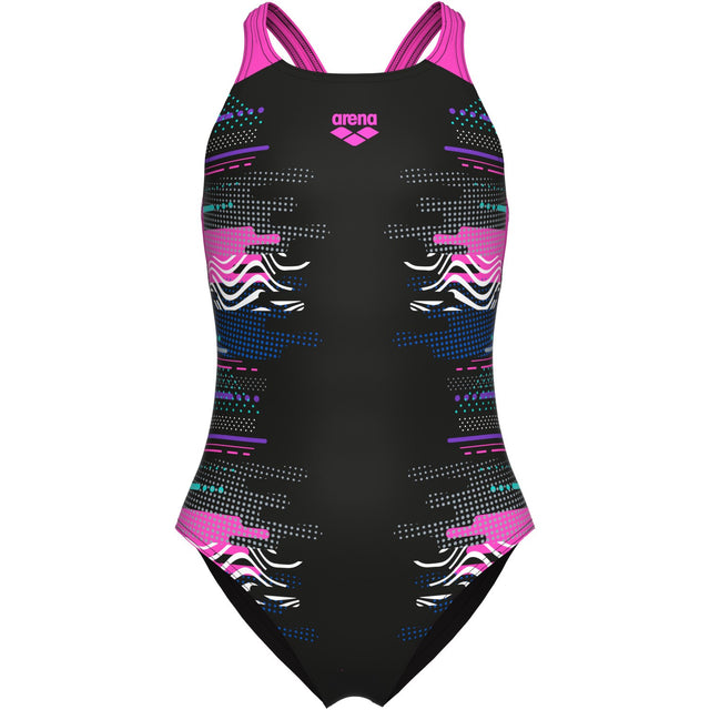 Arena Black Multi Girl Rhythm Badedragt V Back L