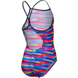 Arena Multi Girl Racing Stripe Badedragt Lightdrop Back