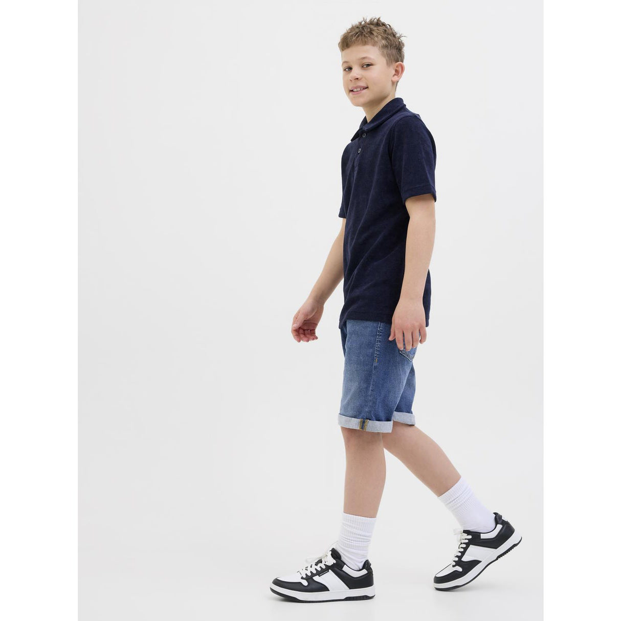 Jack & Jones Junior Blue Denim Jwhrick Jjoriginal Shorts Sq 327 Jnr