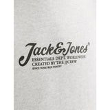 Jack & Jones Junior White Melange Jjbeau Sweat Hætte Jnr