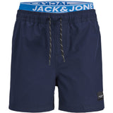 Jack & Jones Junior Navy Blazer Jpstmaui Jjswim Db Wb Neon Akm Jnr
