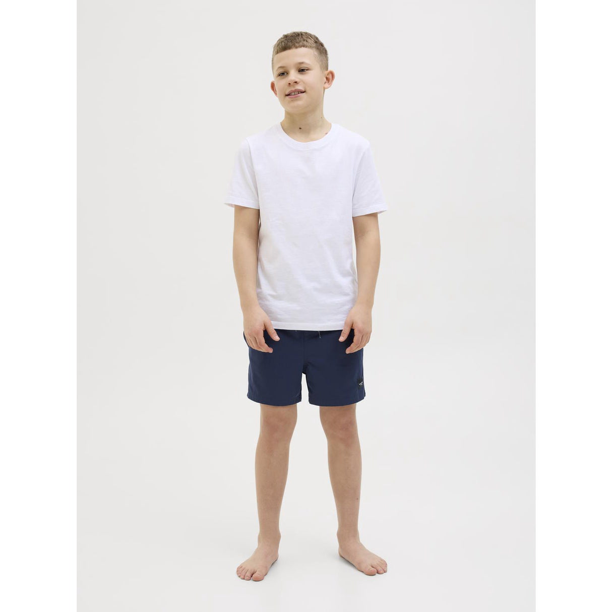 Jack & Jones Junior Navy Blazer Jpstmaui Jjswim Db Wb Neon Akm Jnr