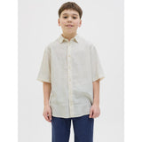 Jack & Jones Junior Antique White Jorparos Oversized Skjorte Ss Jnr