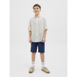 Jack & Jones Junior Antique White Jorparos Oversized Skjorte Ss Jnr