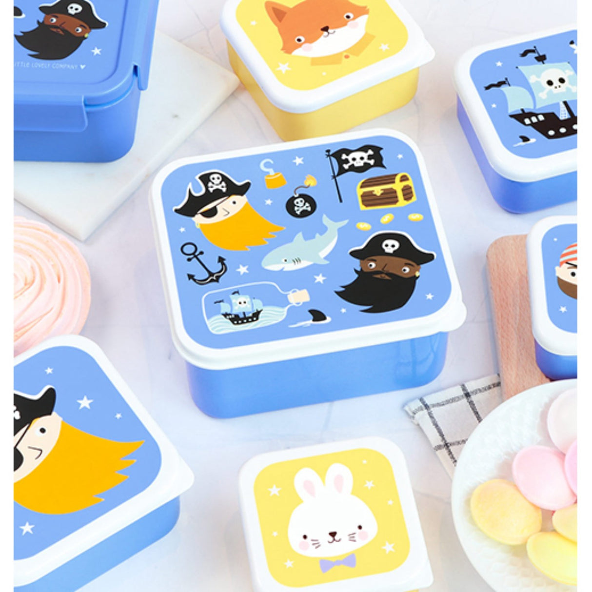 A Little Lovely Company Pirates Lunch & Snack Box Set