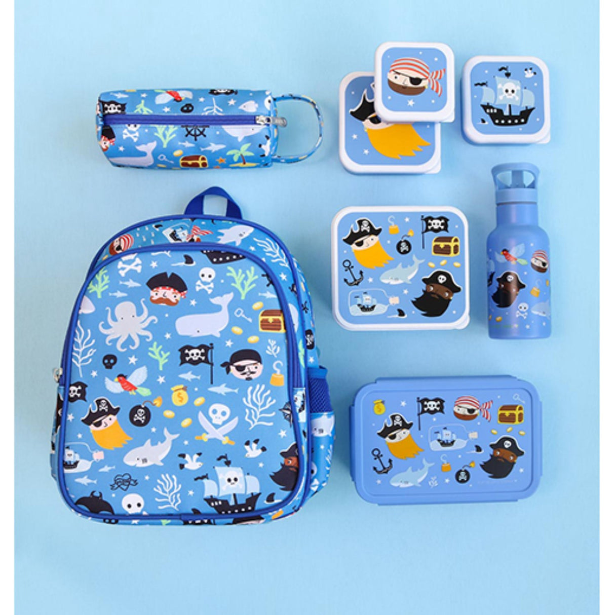 A Little Lovely Company Pirates Lunch & Snack Box Set