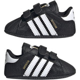 adidas Originals Core Black/Ftwr White/Gold Met. Superstar Crib Sneakers