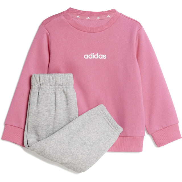 adidas Originals Pink Fusion/White I Lin Fl Jog Sweat Sæt