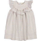 MarMar Fine Linen Summer Check Drine SS Kjole