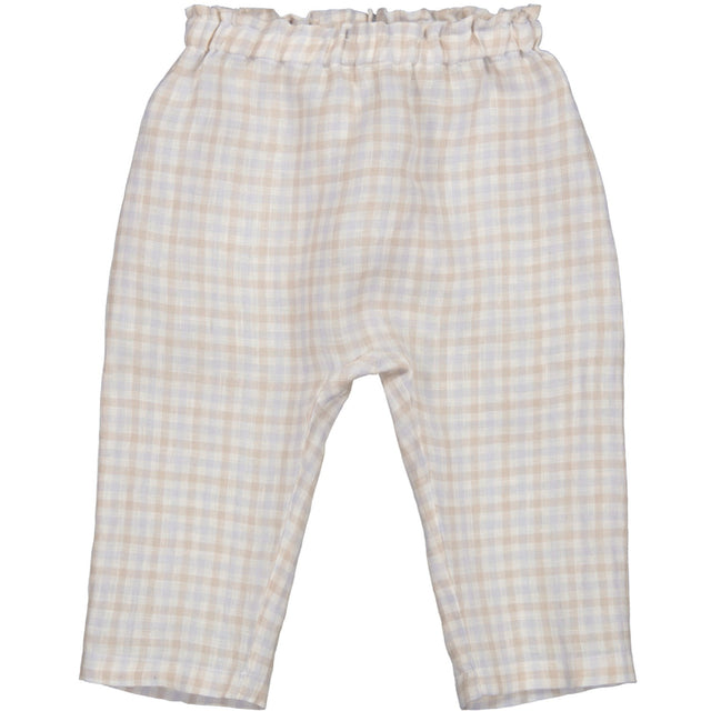 MarMar Fine Linen Summer Check Panu L Bukser
