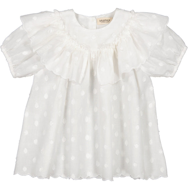 MarMar Dobby Dots Gentle White Delsa B Kjole