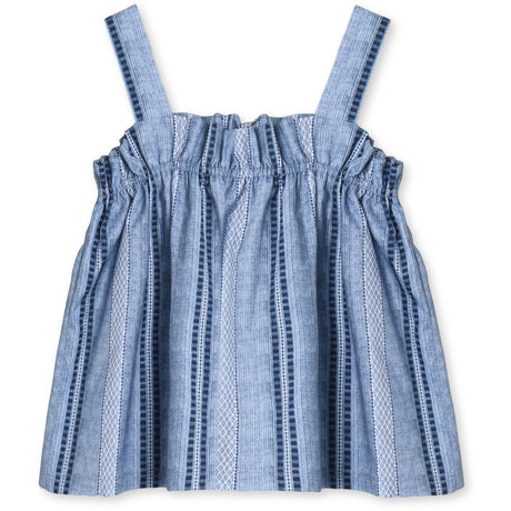 Fliink Navy Amie Ruffle Top
