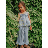 Fliink Navy Amie Ruffle Top