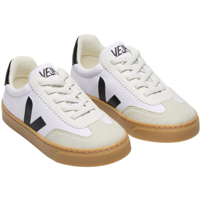 Veja White Black Small Volley Sneakers