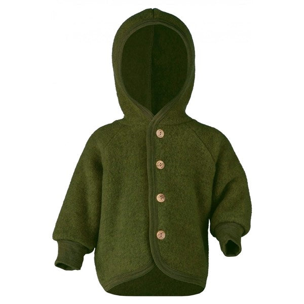 Engel Hooded Cardigan m. Træknapper Reed Mélange