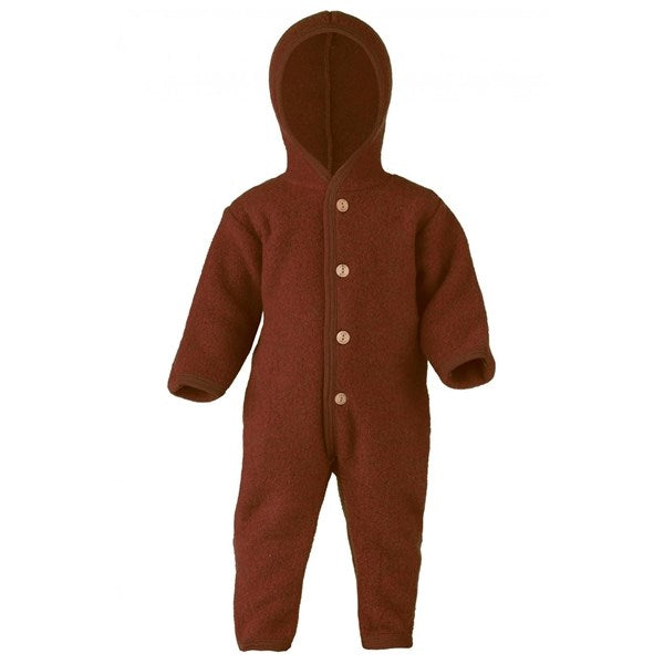 Engel Hooded Heldragt m. Knapper Cinnamon Mélange