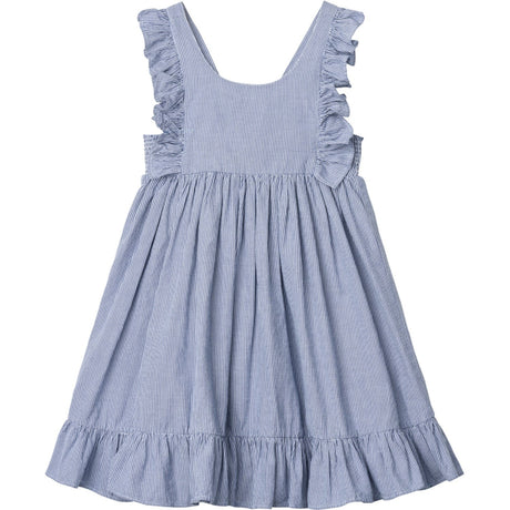 MarMar Fine Cotton Navy Stripe Danita Flæse Kjole