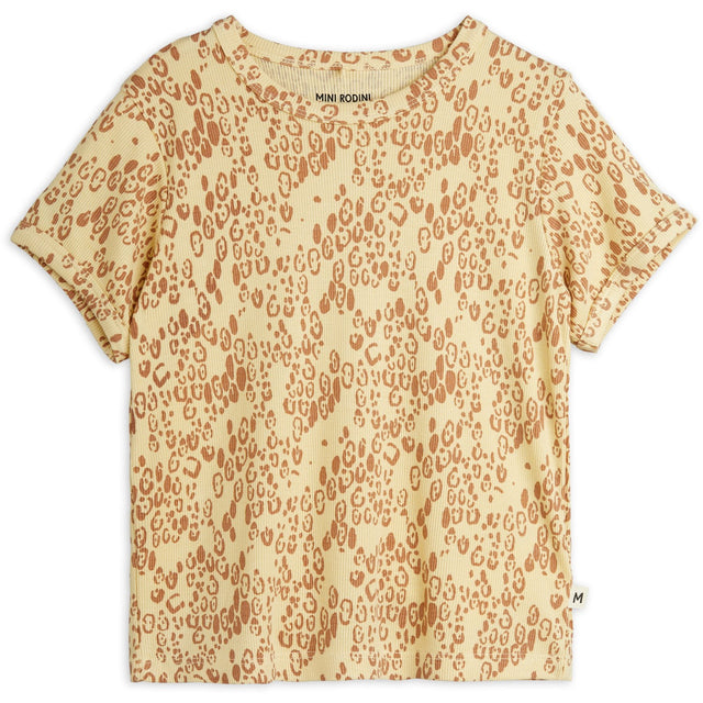 Mini Rodini Beige Mini Leopard AOP Ss Tee