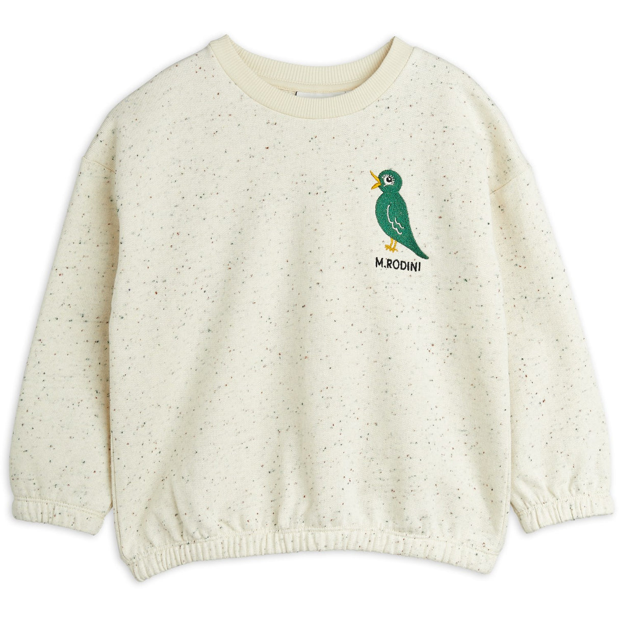 Mini Rodini Offwhite Bird Emb Neps Sweatshirt