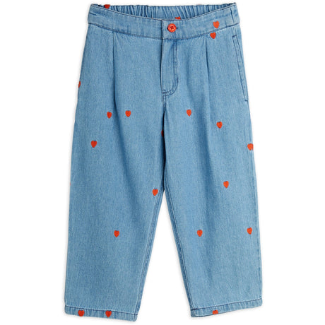 Mini Rodini Blue Mini Hearts Aoe Woven Trousers