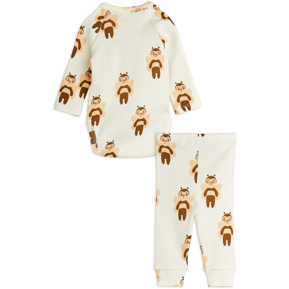Mini Rodini Offwhite Bees AOP Nb Baby Sæt