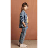 Mini Rodini Blue Mini Hearts Aoe Woven Trousers