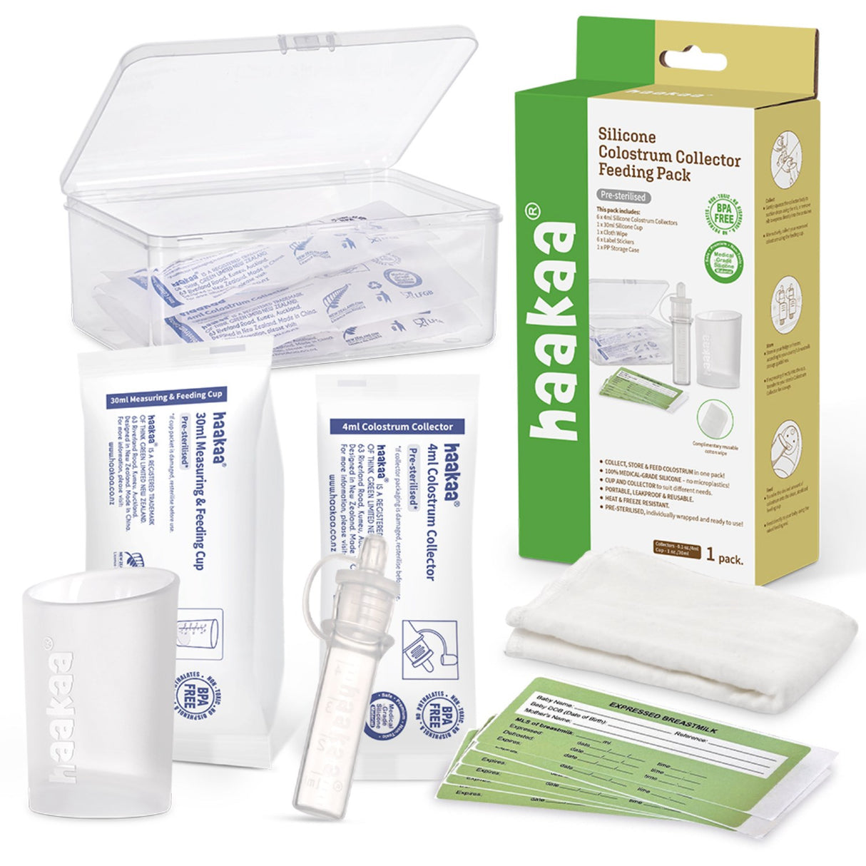 Haakaa Clear Colostrum Collector 6-Pak Inkl. Silikone Kop