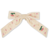 Konges Sløjd Pearled Ivory Fløjl Sløjfe Pearly Hårspænde