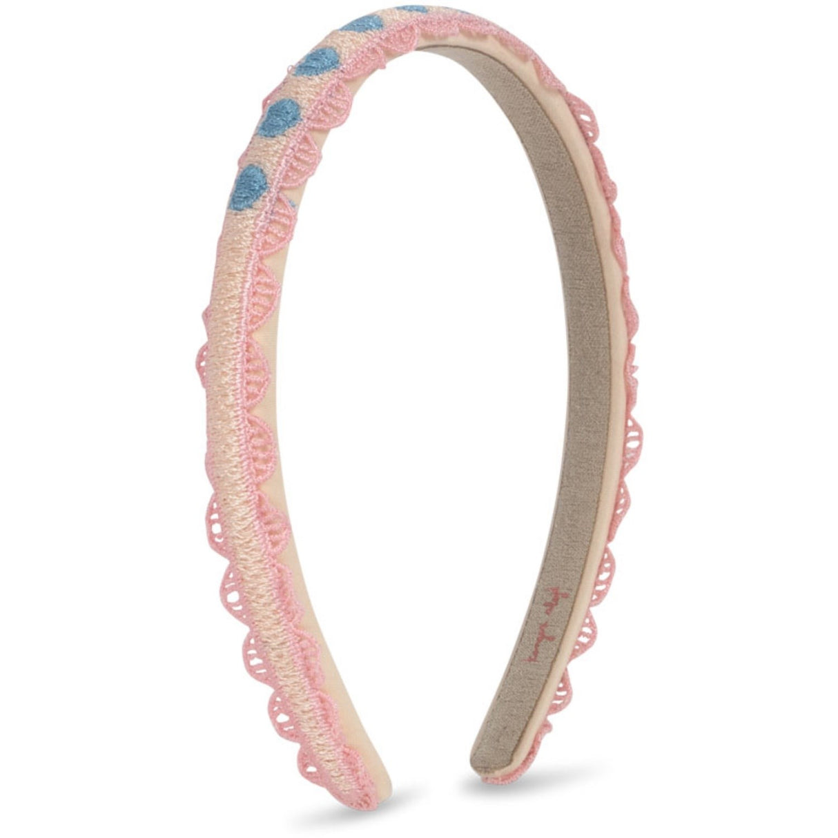 Konges Sløjd Buttercream Heart Embroidery Hårbøjle