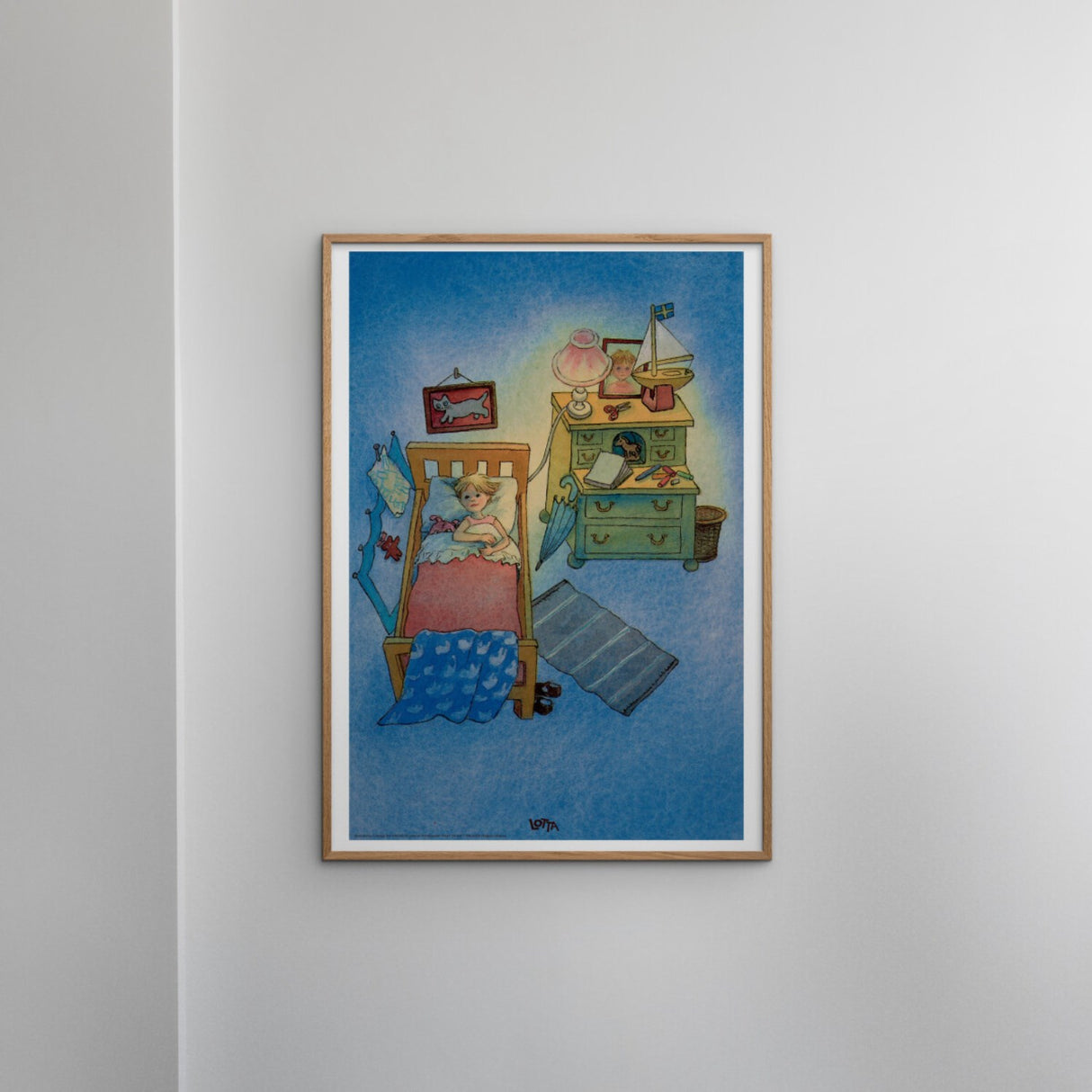 Poster & Frame Astrid Lindgren - Goodnight - Lotta On Troublemaker Street