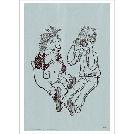 Poster & Frame Astrid Lindgren - Binacolurs - Karlsson On The Roof