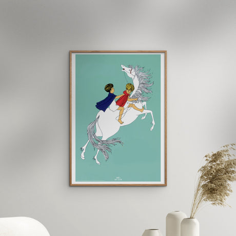 Poster & Frame Astrid Lindgren - On Horse Back - Mio My Son