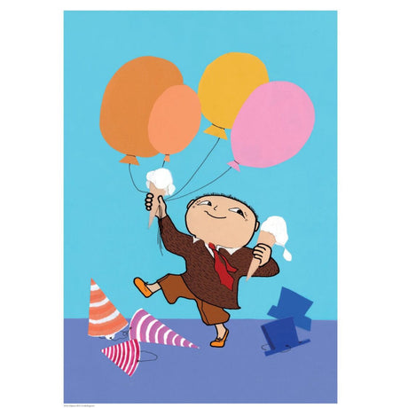 Poster & Frame Alfons Åberg - Fødselsdagsfest - Balloner