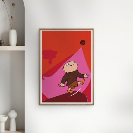 Poster & Frame Alfons Åberg - Alfons Og Uhyret - Alfons Spiller Bold