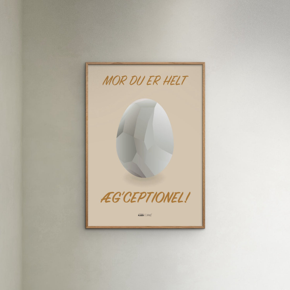 Poster & Frame Citatplakat - Du Er Æg'ceptionel