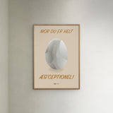 Poster & Frame Citatplakat - Du Er Æg'ceptionel