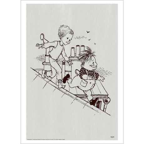 Poster & Frame Astrid Lindgren - Running - Karlsson On The Roof