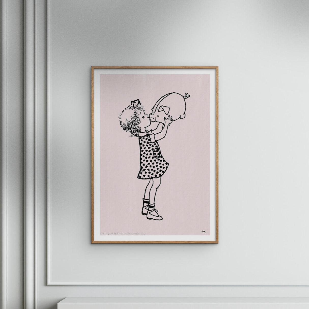 Poster & Frame Astrid Lindgren - Pig Snout - Lotta